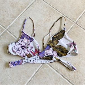 O’Neill white floral strappy bathing suit